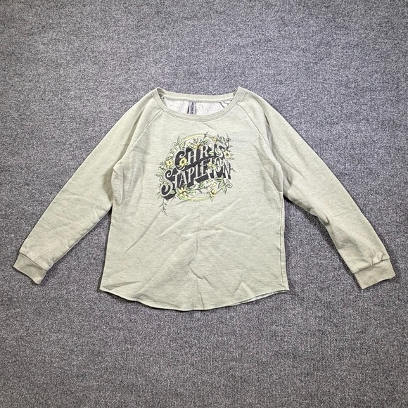 Independent Trading Company Tops - Independent Trading Chris Stapleton Sweatshirt Womens S Green Pullover PRM2000C